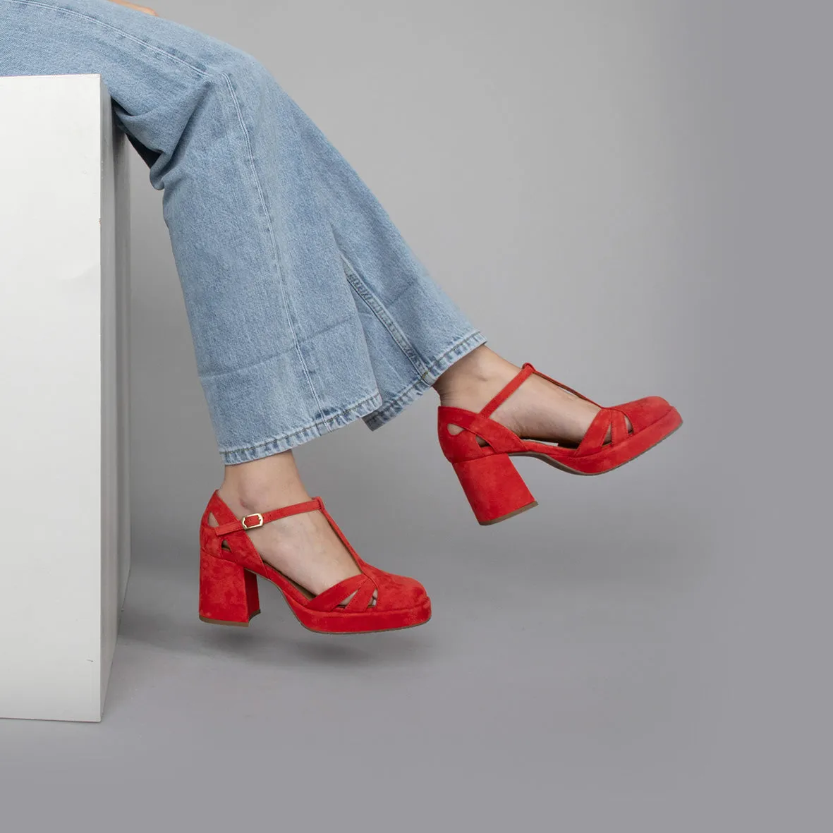 Chaza Red Suede