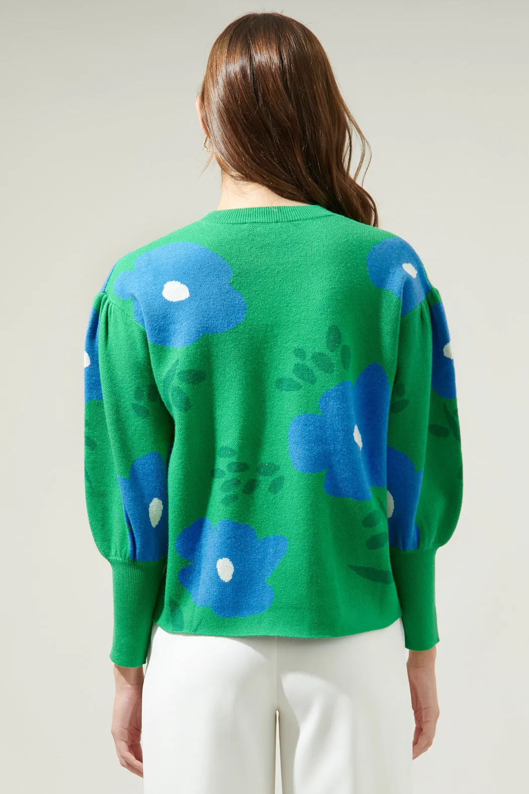 Fresh Pick Floral Puff Sleeve Sweater