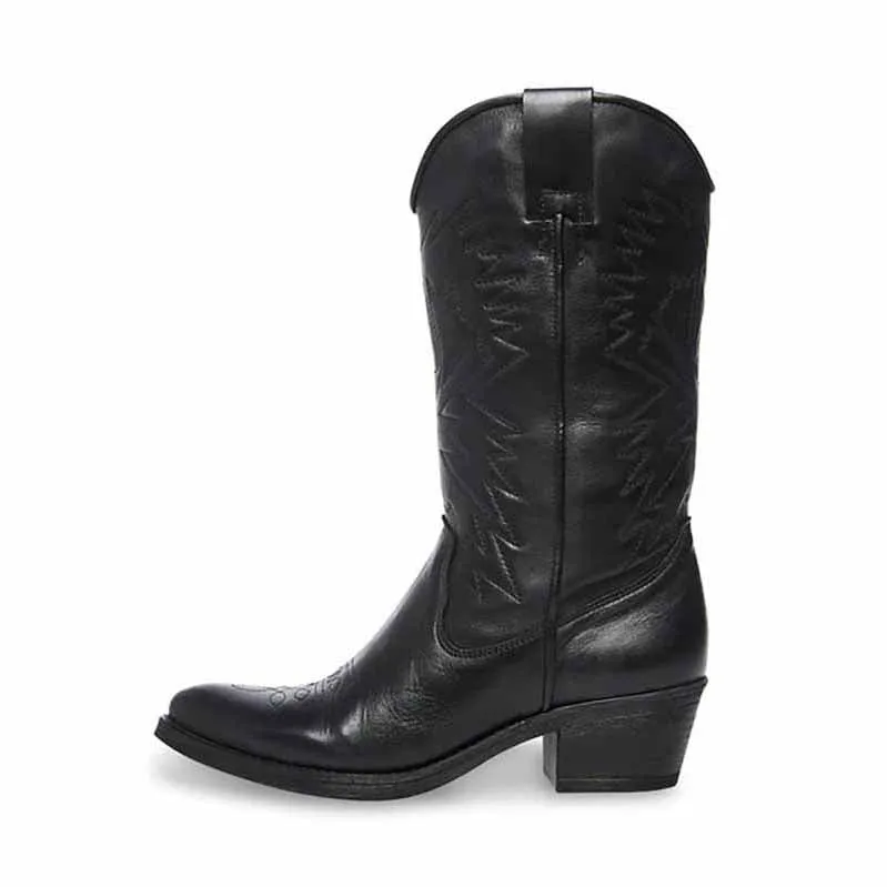Women Western Cowboy Cowgirl Stitched Embroidered Boots